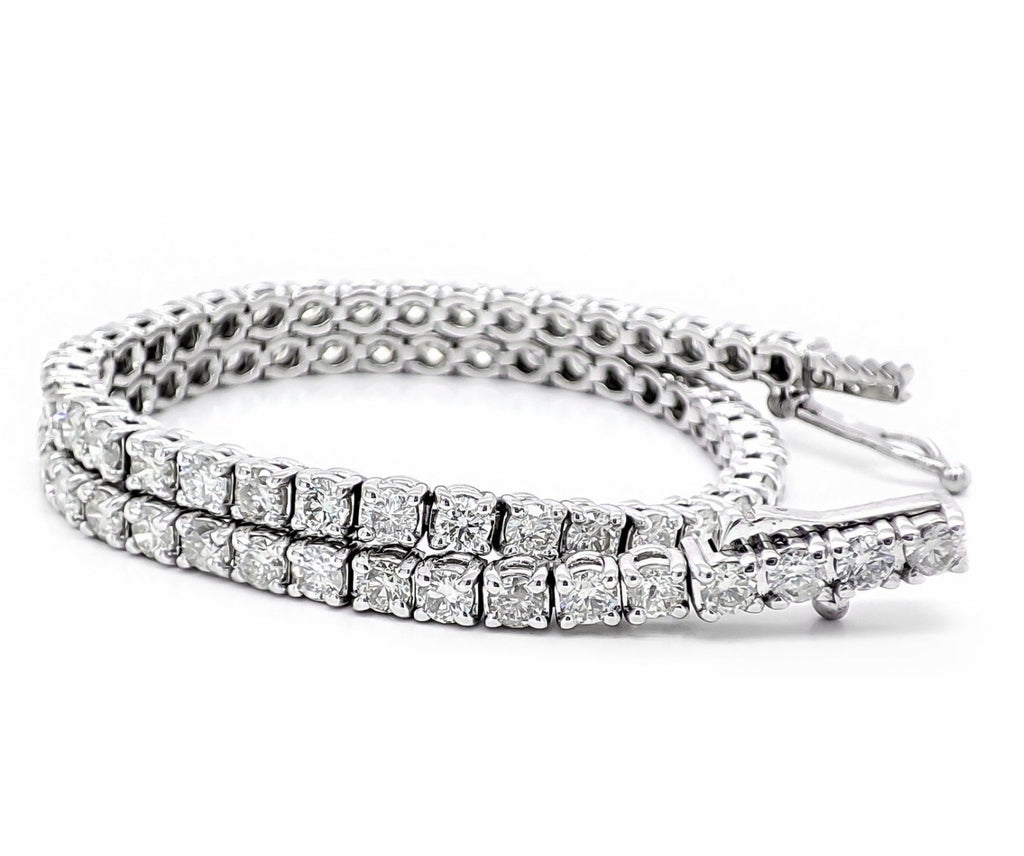 Bracciale - 18 carati Oro bianco - 6.12ct. tw. Diamante (Naturale)
