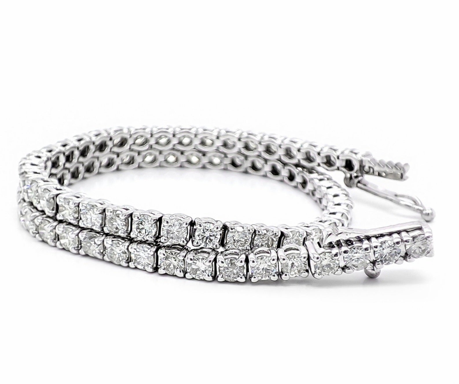 Bracciale - 18 carati Oro bianco - 6.12ct. tw. Diamante (Naturale)