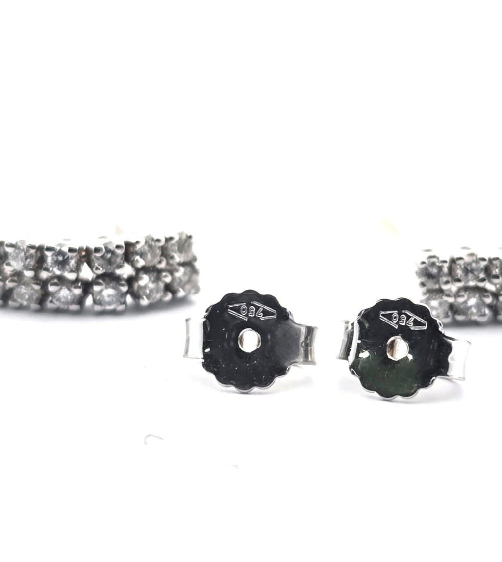 Orecchini tennis in oro bianco e diamanti naturali