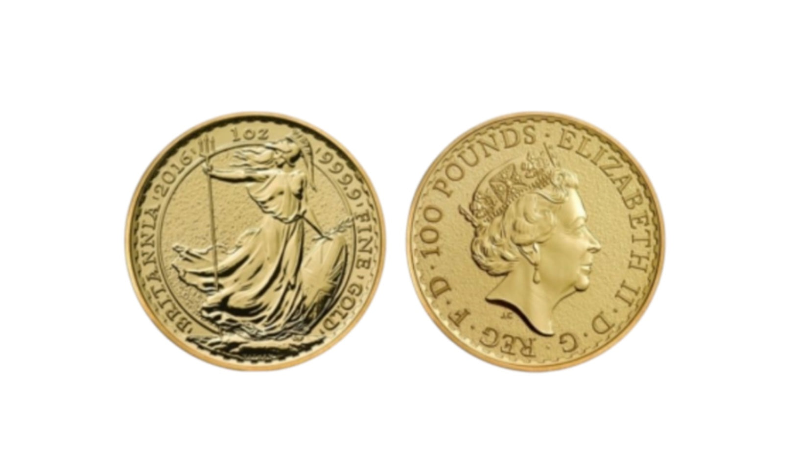 100 pounds sterline oro 24k britannia 1 oz(31,10 g) ELISABETTA II