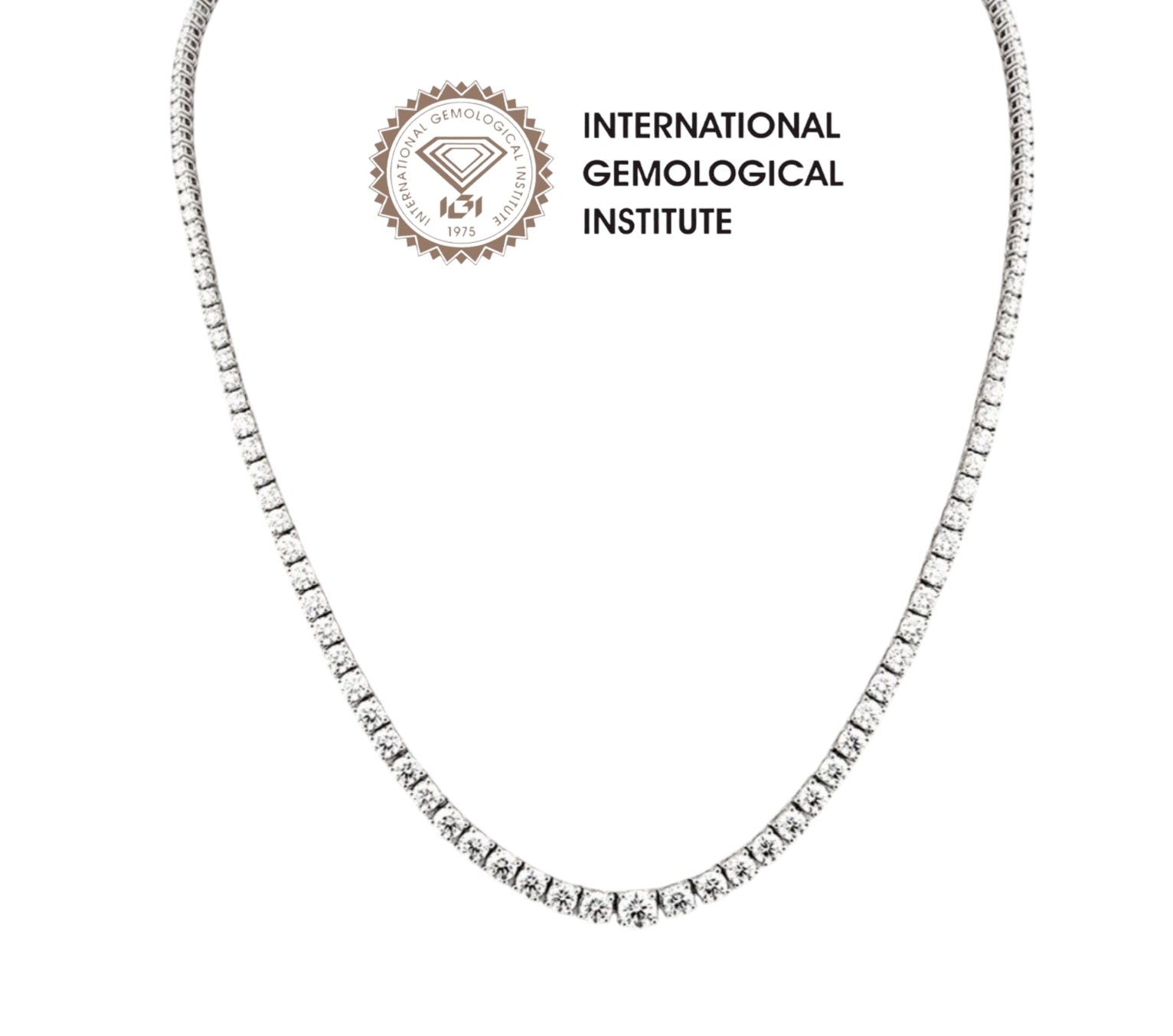 Collana tennis in oro e diamanti naturali 11ct certificato IGI