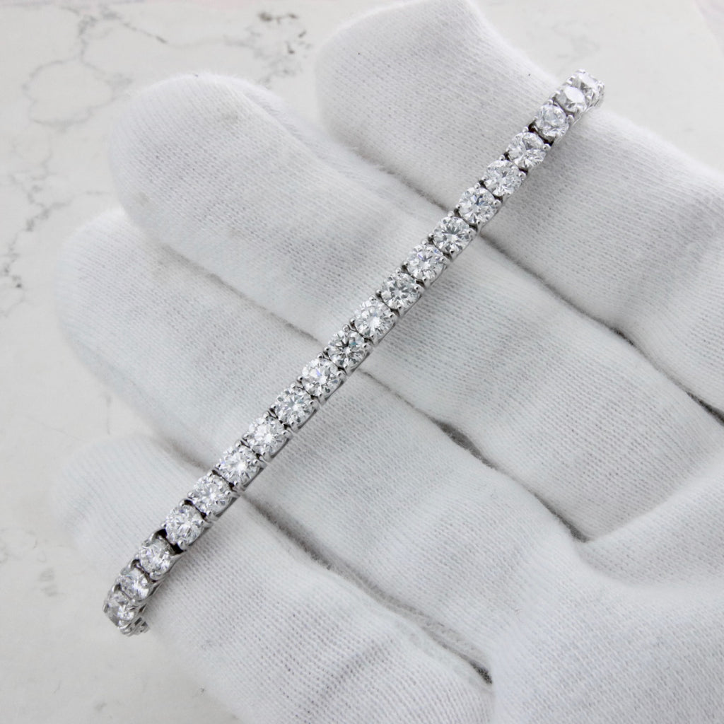 Bracciale tennis certificato HRD diamanti naturali 1,46 ct F VS1