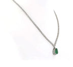 Collana collier tennis in oro e smeraldo e diamanti naturali 8.44 ct