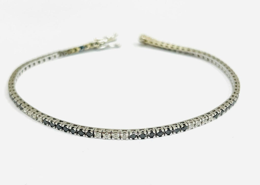 Bracciale tennis in oro bianco e diamanti naturali 5.00ct