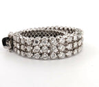 Bracciale Tennis - 18 carati Oro bianco, 14 ct Diamante (Naturale)