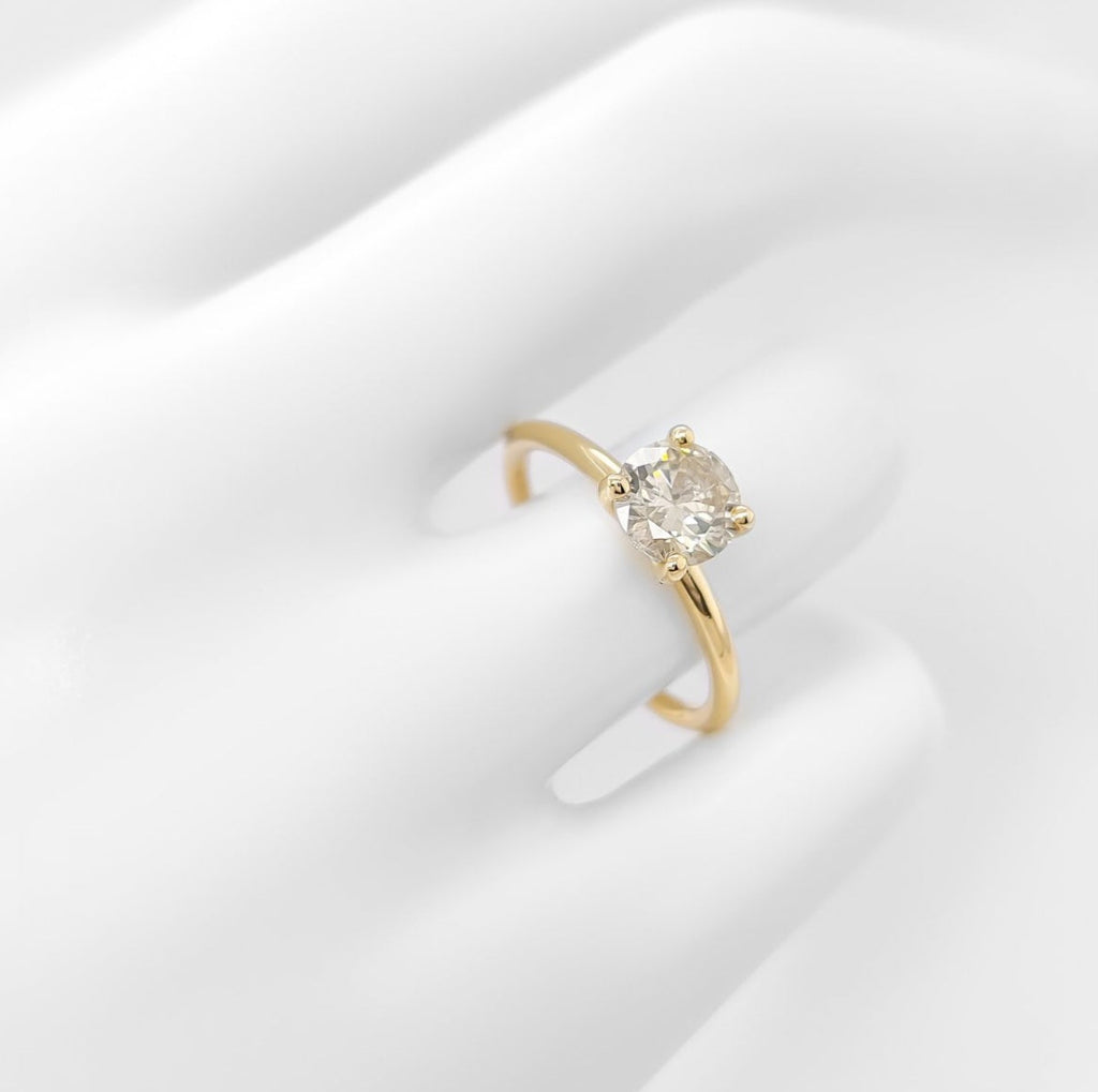 Anello - 18k giallo - 1.05ct. tw. Diamante (Colorato naturale) - Certificato IGI