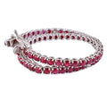 Bracciale - 18 carati Oro bianco - 4.30ct. tw. Rubino - Diamante