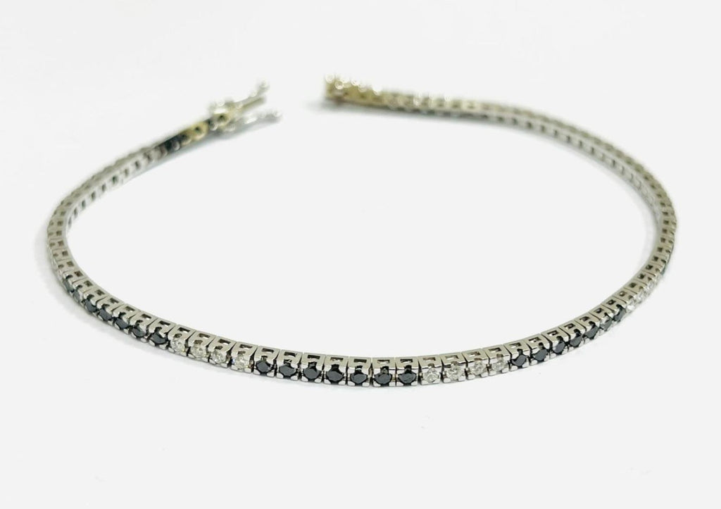 Bracciale tennis in oro bianco e diamanti naturali 5.00ct