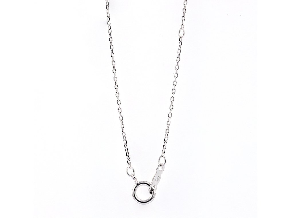 Collana con ciondolo - 18 carati Oro bianco - 2.02ct. tw. Diamante  Naturale