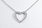 Collana Cuore - 18 carati Oro bianco - 1.00 ct. tw. Diamante Naturali