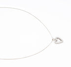 Collana cuore in oro e diamanti naturali 0.54ct