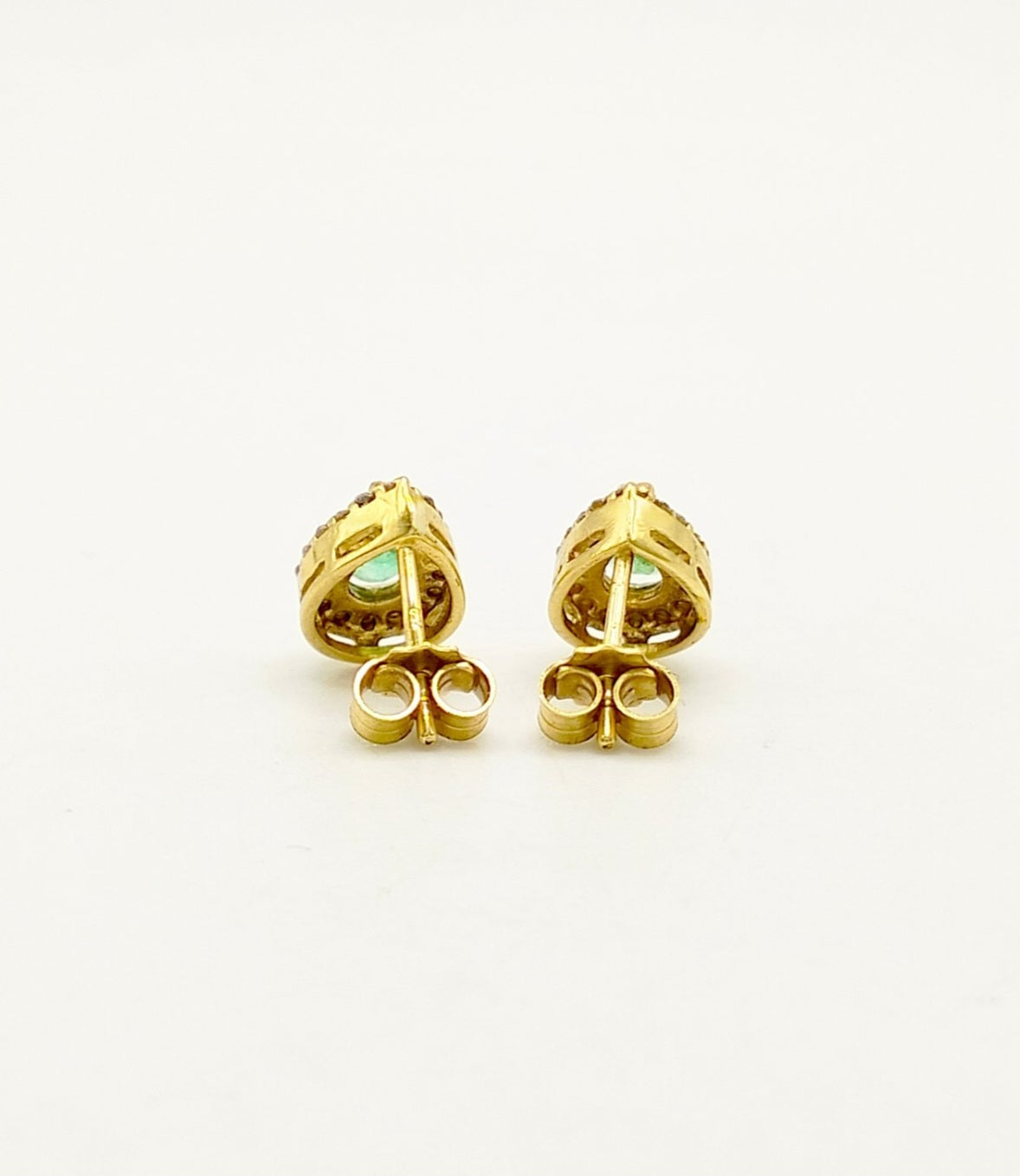 Orecchini - 18 carati Oro giallo Smeraldo - Diamante