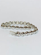 bracciale tennis a cipollina in oro bianco 18k e diamanti naturali 5,00ct