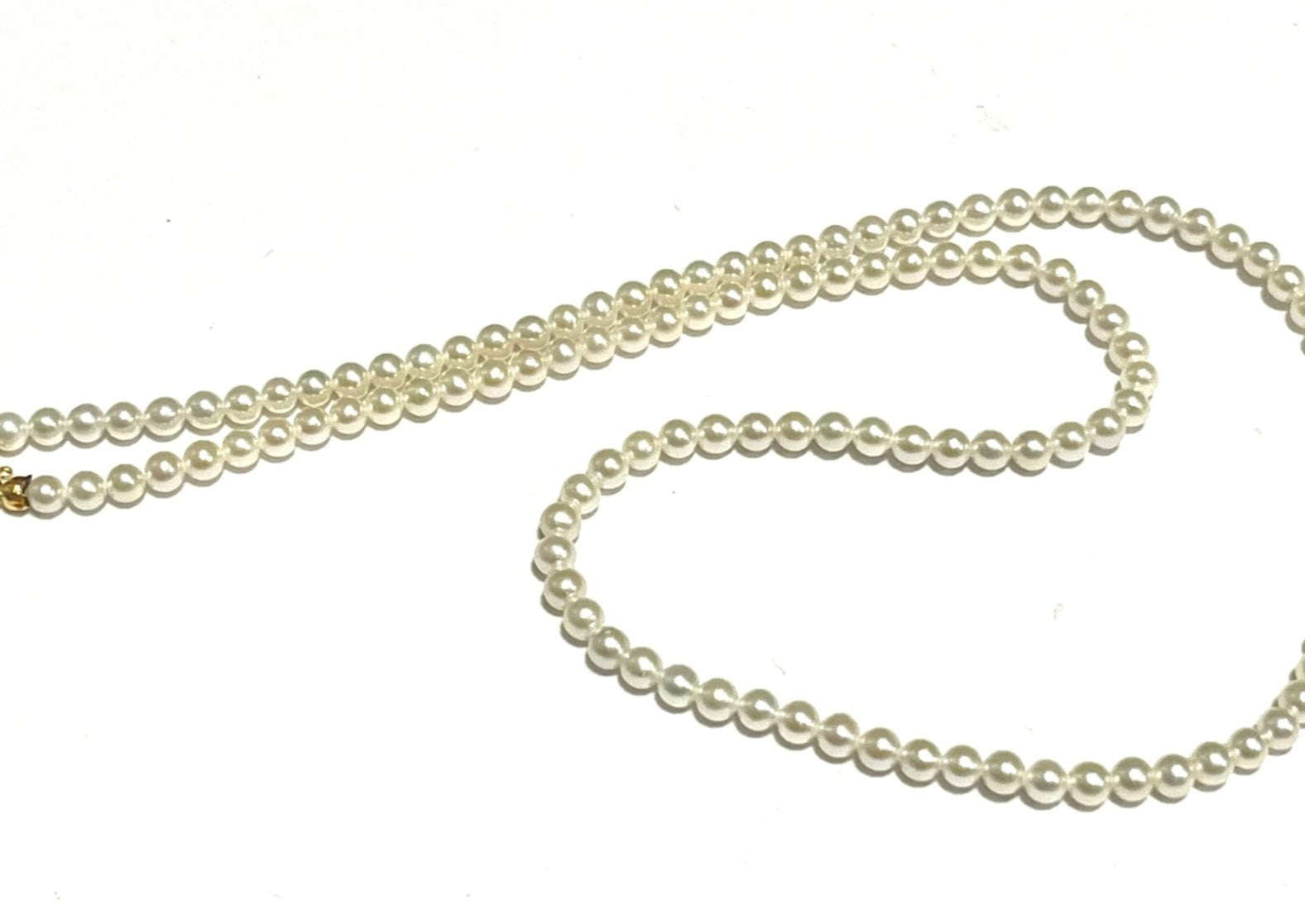 Collana in oro giallo 18k e perle naturale akoya