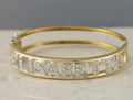Bracciale personalizzato in oro bianco 18k e diamanti naturali
