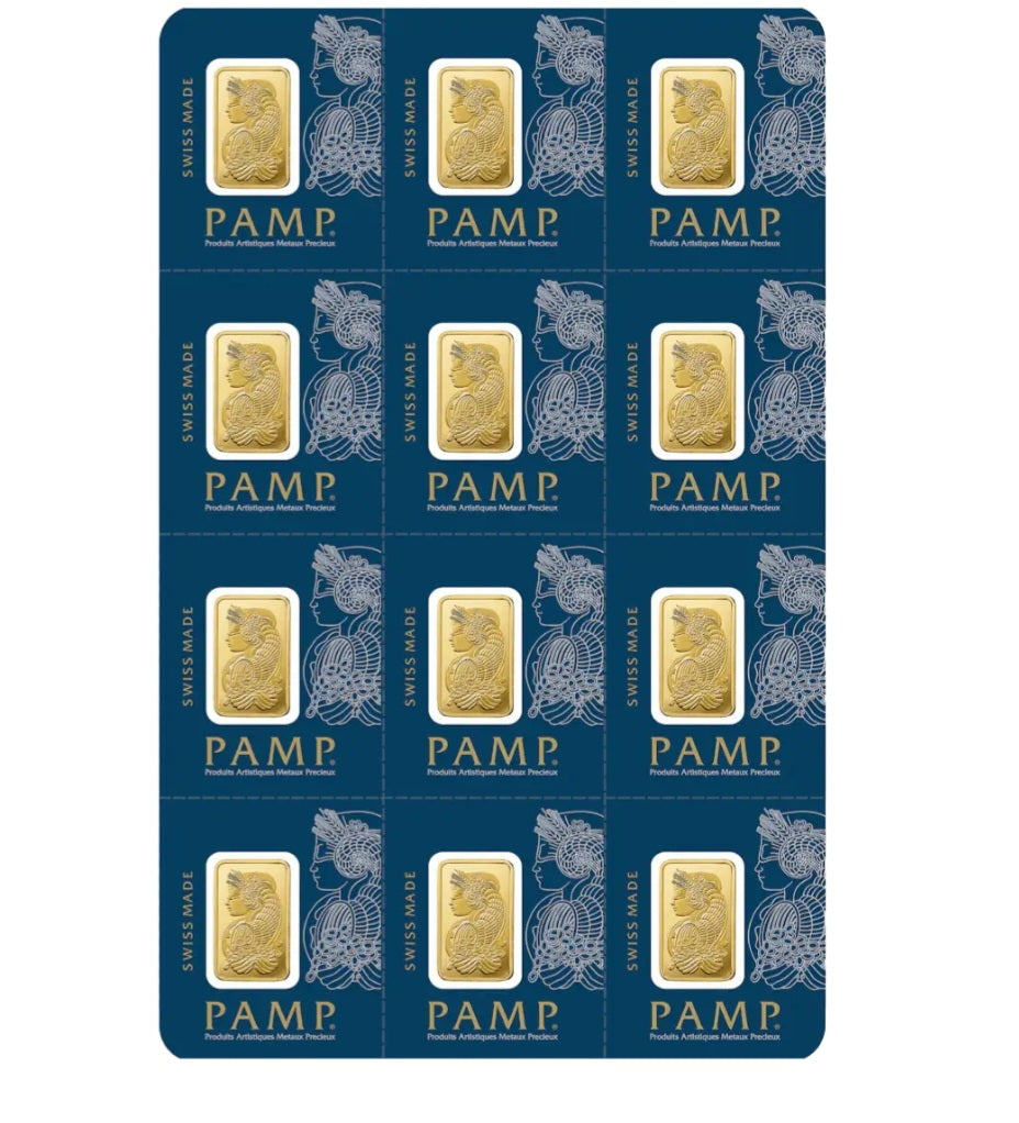 Lingotto d’oro multigrammo 24k 12x1 grammo