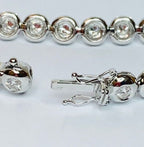 bracciale tennis a cipollina in oro bianco 18k e diamanti naturali 5,00ct