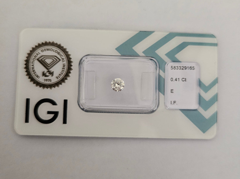 diamanti naturali certificato IGI  0.41ct E IF