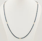 Collana - 18 carati Oro bianco - 10.16ct. tw. Zaffiro - Diamante naturale