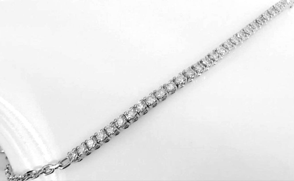 Bracciale tennis - 18 carati Oro bianco - 1.00ct. tw. Diamante (Naturale)