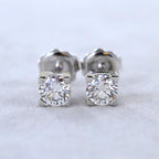 orecchini punto luce certificato HRD con 2 diamanti naturali 1,01 ct