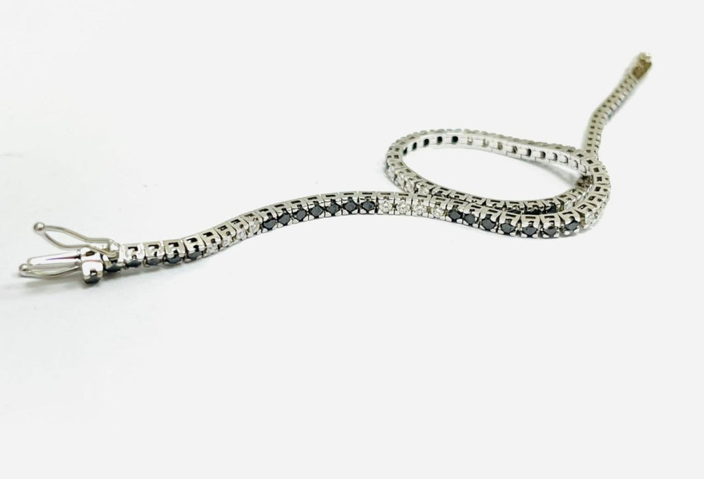 Bracciale tennis in oro bianco e diamanti naturali 5.00ct