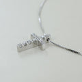 Collana con ciondolo Croce piccola con Diamanti ct. 0.55