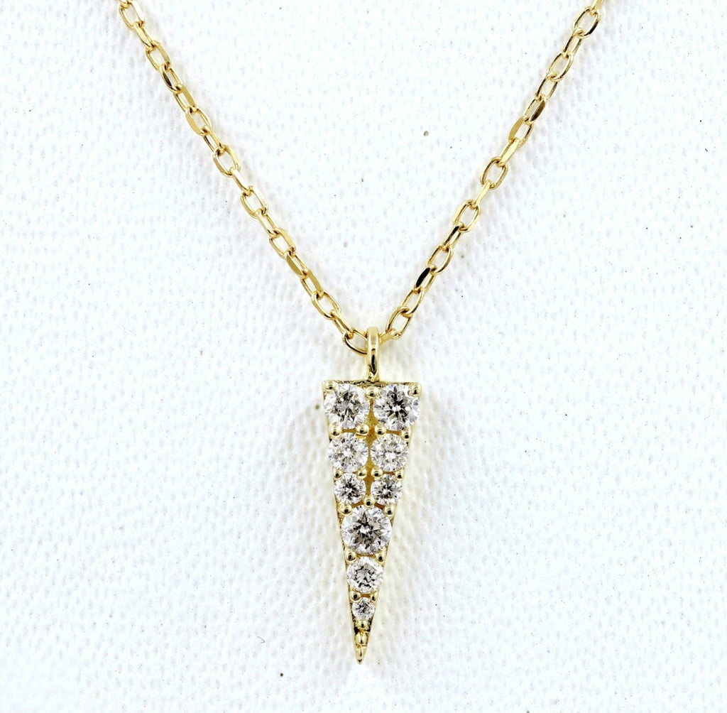 Collana con ciondolo - 18k giallo Diamante (Naturale) 0.20ct