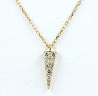 Collana con ciondolo - 18k giallo Diamante (Naturale) 0.20ct