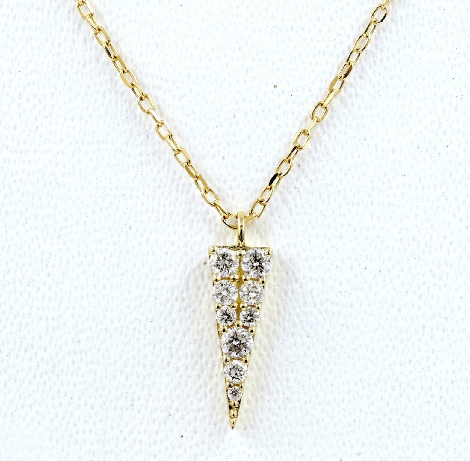 Collana con ciondolo - 18k giallo Diamante (Naturale) 0.20ct