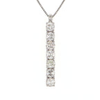 Collana con ciondolo - 18 carati Oro bianco 0.60ct  Diamante (Naturale)