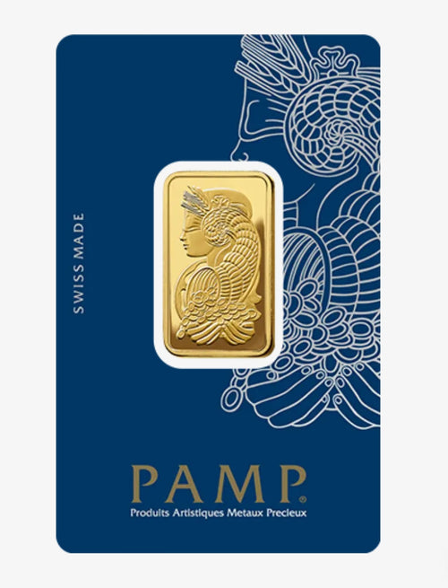 5 Lingotto d’oro pamp 24k 50 grammi