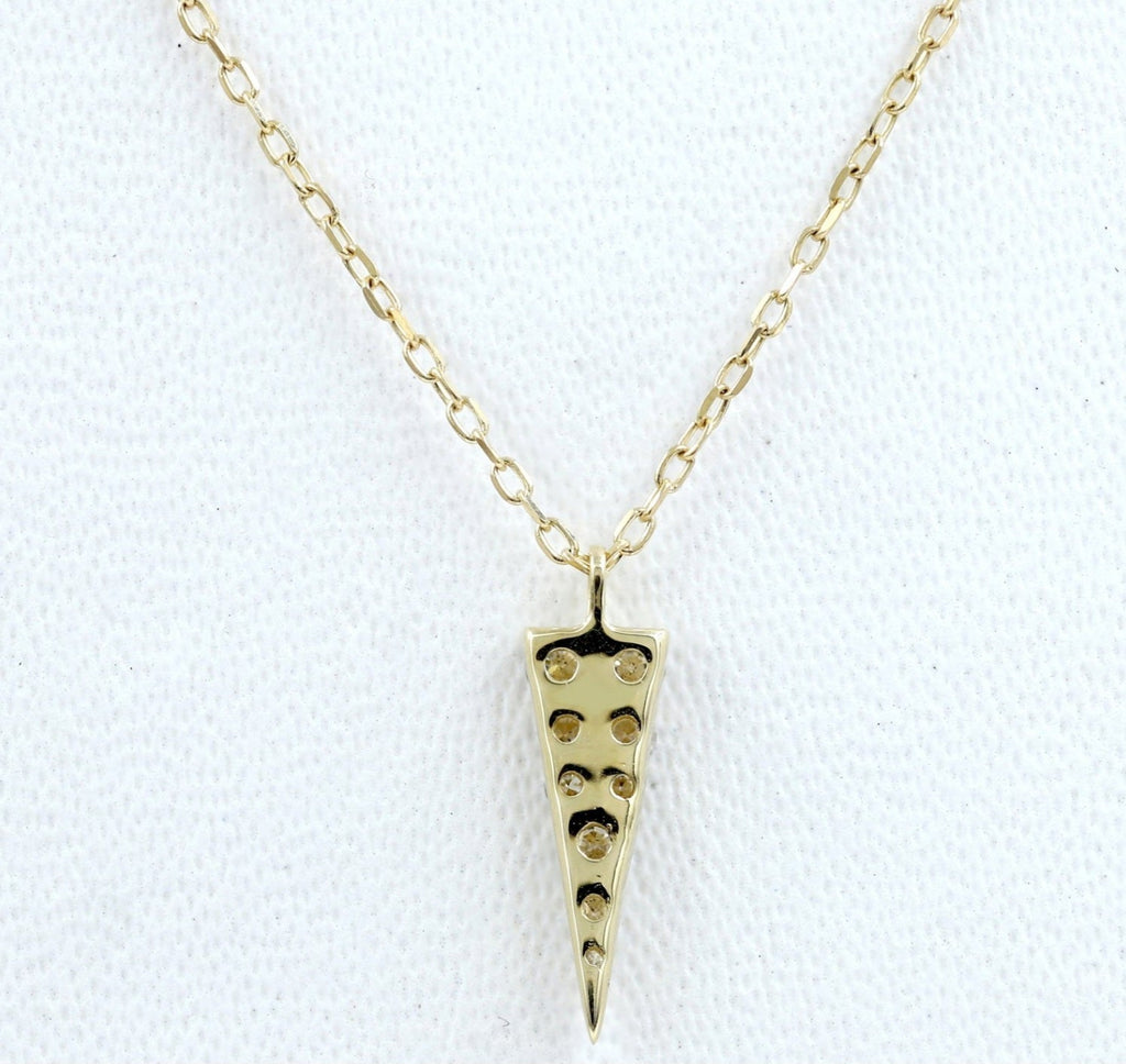 Collana con ciondolo - 18k giallo Diamante (Naturale) 0.20ct