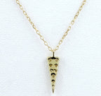 Collana con ciondolo - 18k giallo Diamante (Naturale) 0.20ct