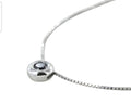 Collana con ciondolo -18 carati Oro bianco Diamante (Naturale) nero 0.12ct