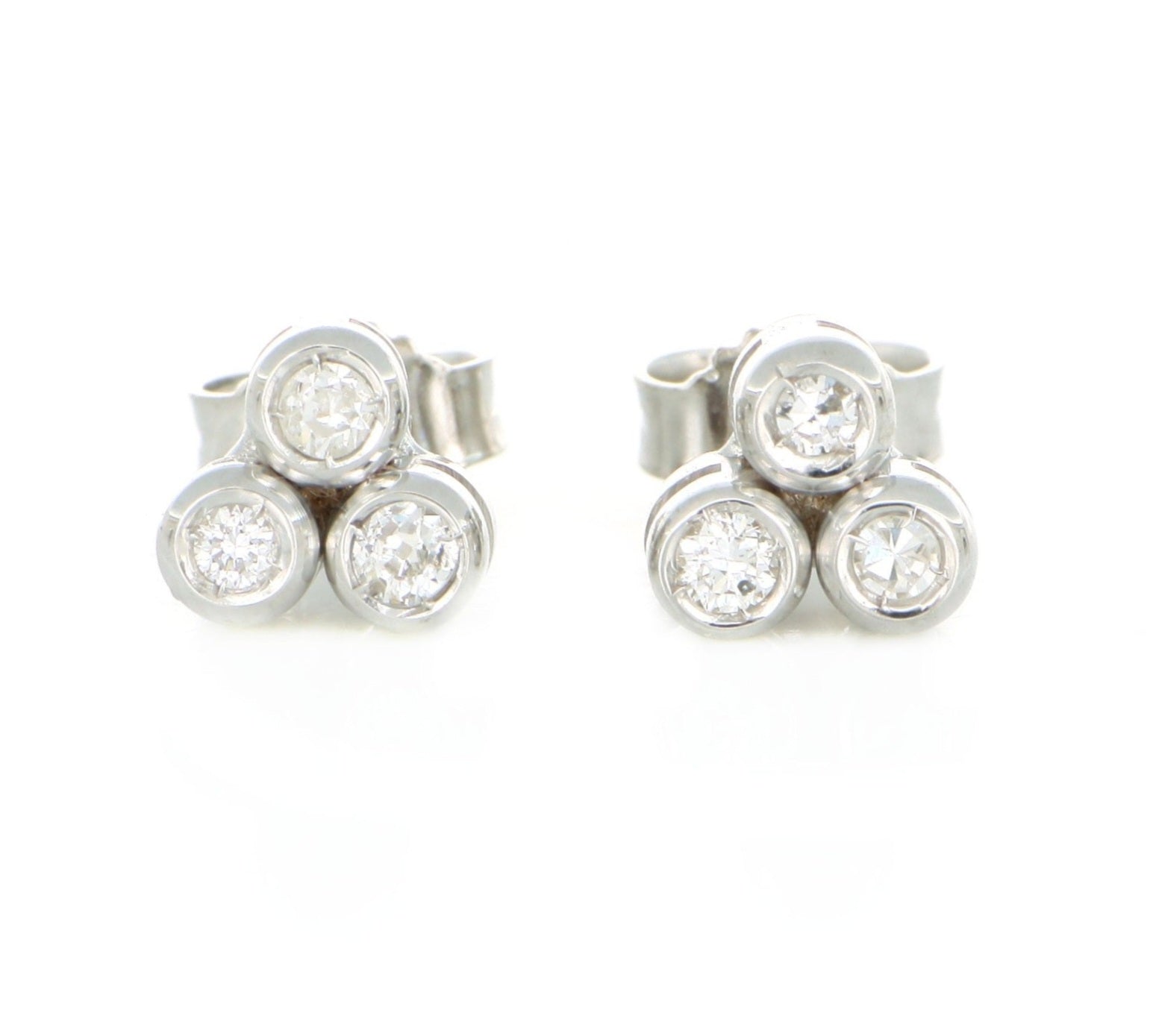 Orecchini Trilogy- 18 carati Oro bianco 0.90ct Diamante (Naturale) - Diamante