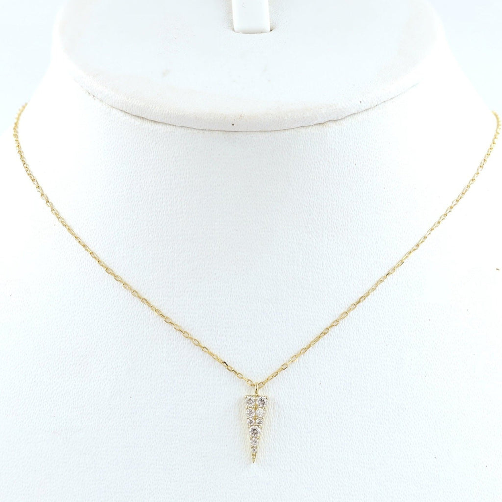 Collana con ciondolo - 18k giallo Diamante (Naturale) 0.20ct