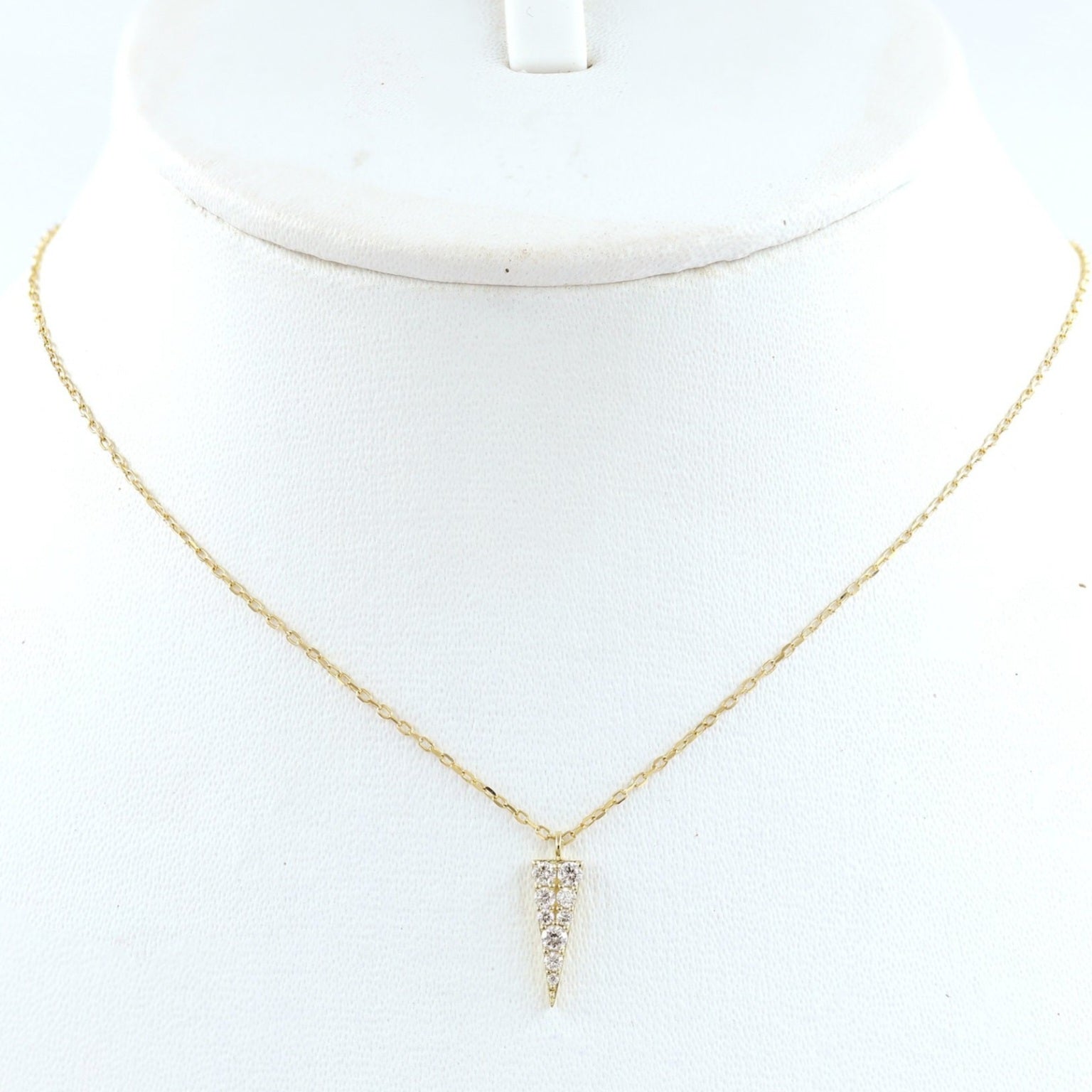 Collana con ciondolo - 18k giallo Diamante (Naturale) 0.20ct