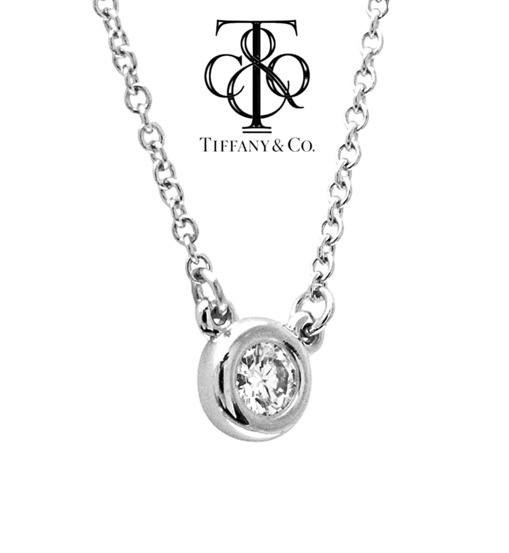 Collana tiffany & co in oro e diamanti naturali 0.15 ct