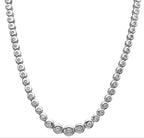 Collana collier tennis a cipollina in oro e diamanti naturali 6.40ct
