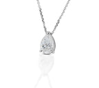 Collana punto luce in oro e diamante naturale pera 0.55ct