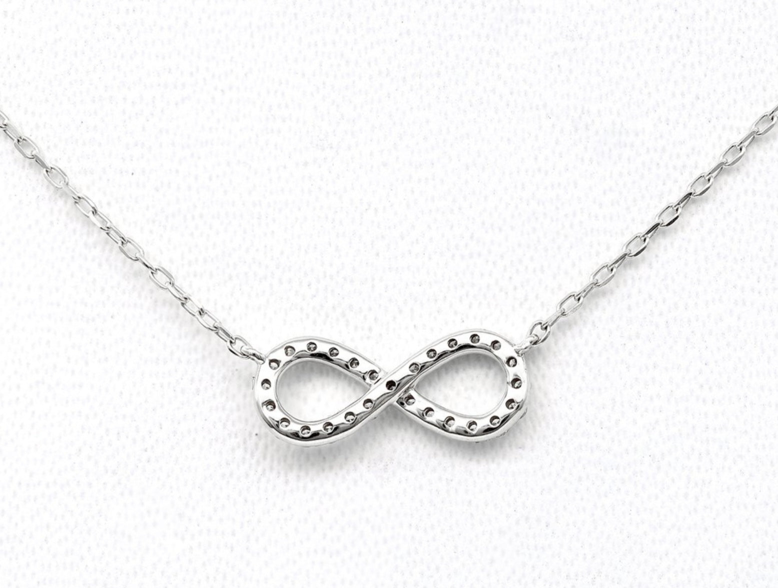 Collana con ciondolo - 18k bianco 0.21ct. tw. Diamante (Naturale)