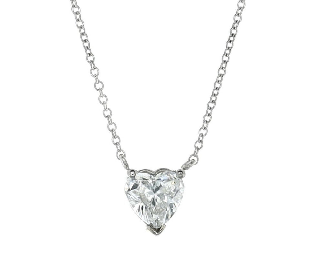 Collana punto luce in oro e diamante naturale cuore 0.25ct