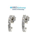 Orecchini Mezza Luna Certificato HRD ANTEERP e diamanti naturali 0,88 ct