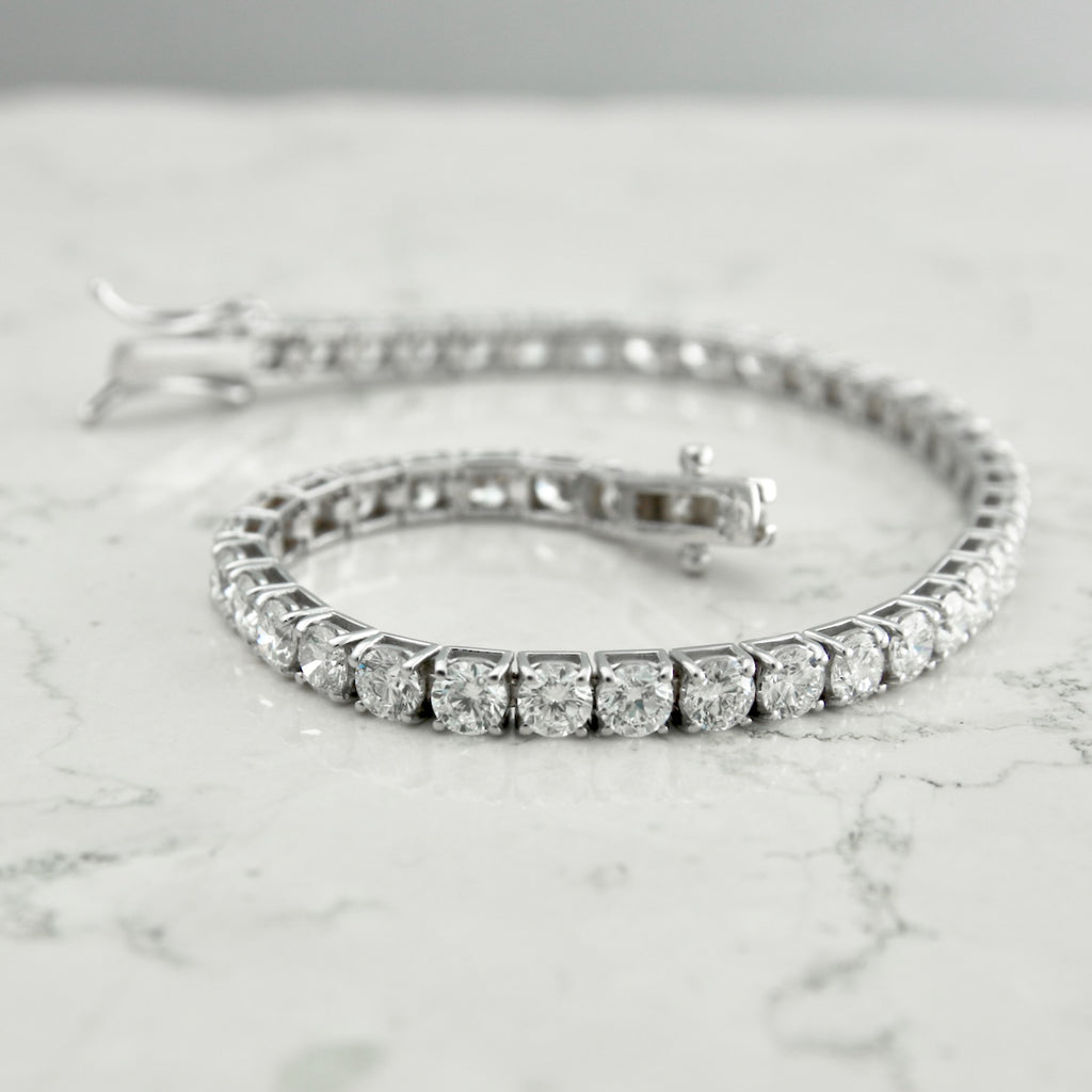 Bracciale tennis certificato HRD diamanti naturali 1,46 ct F VS1