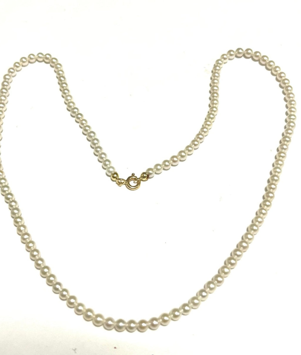 Collana in oro giallo 18k e perle naturale akoya