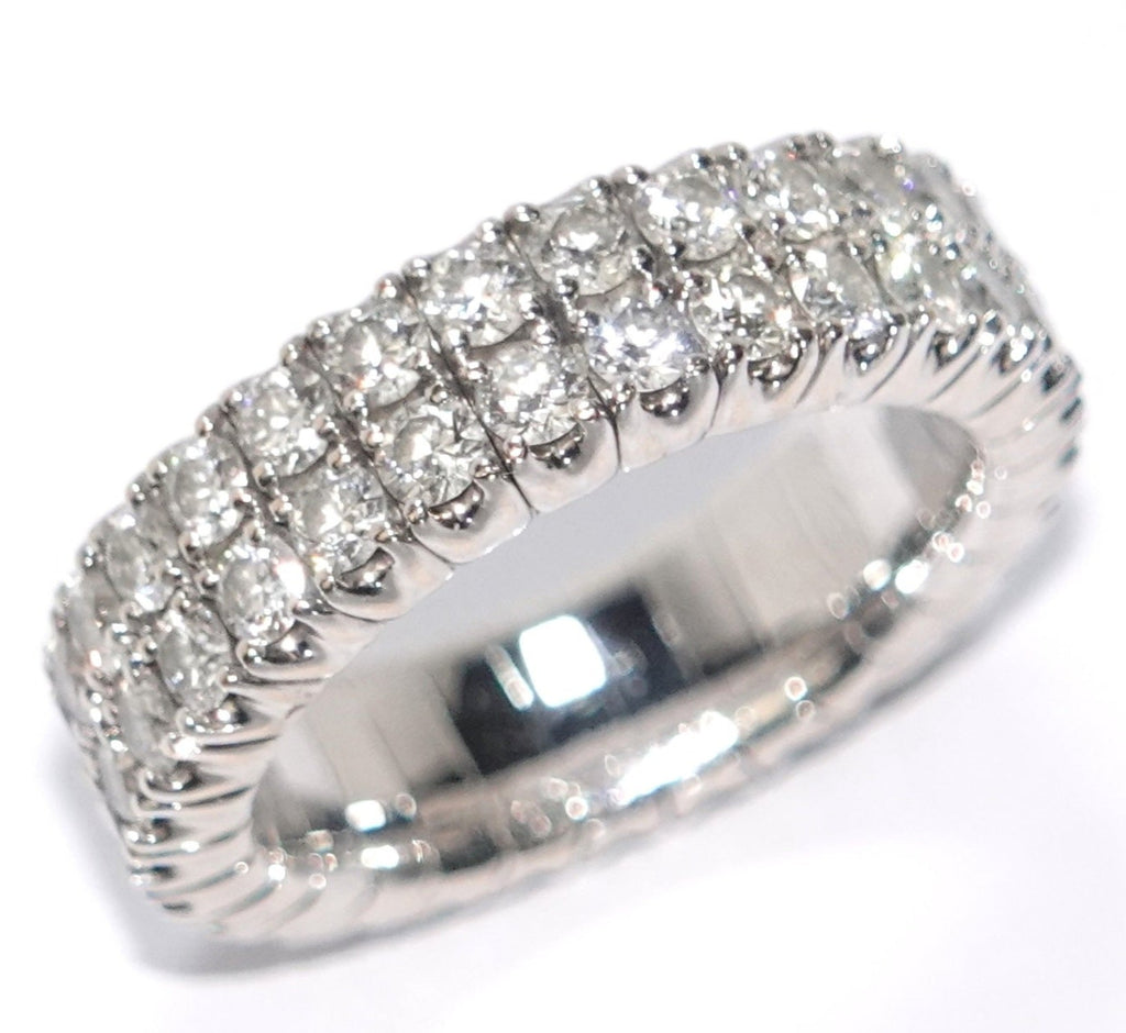 Anello - 18 carati Oro bianco - 3.08ct. tw. Diamante (Naturale) - Diamante -