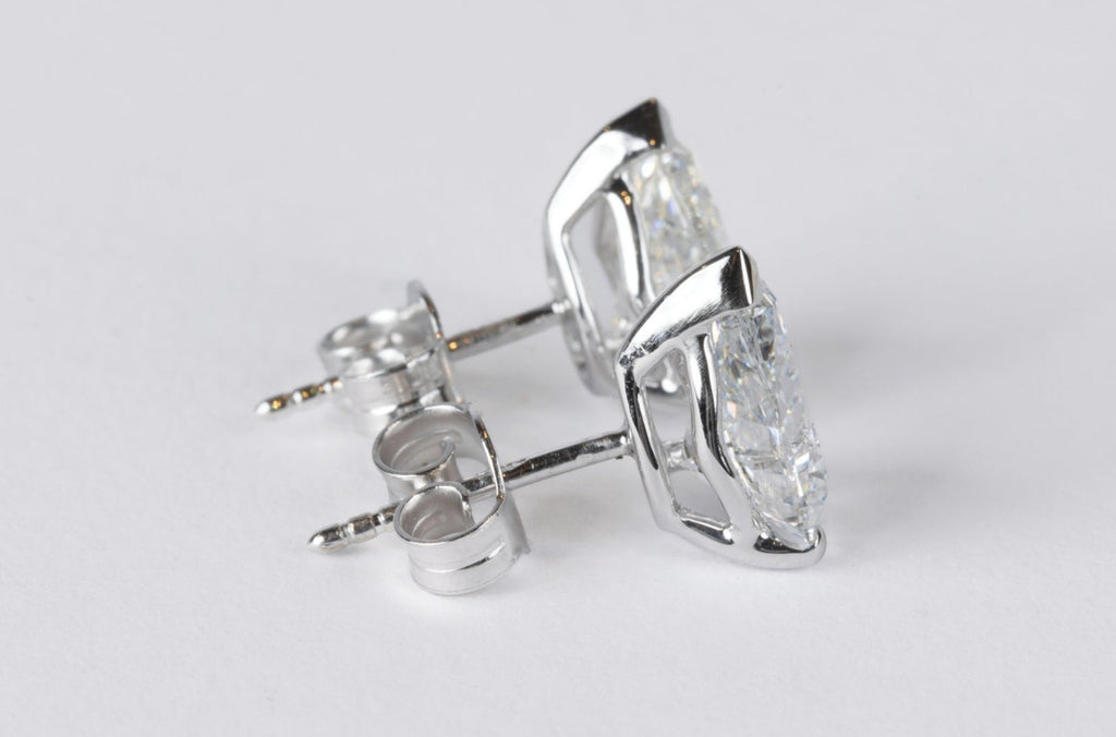 Orecchini - 18 carati Oro bianco - 0.44ct. tw. Diamante (Naturale) - Pera