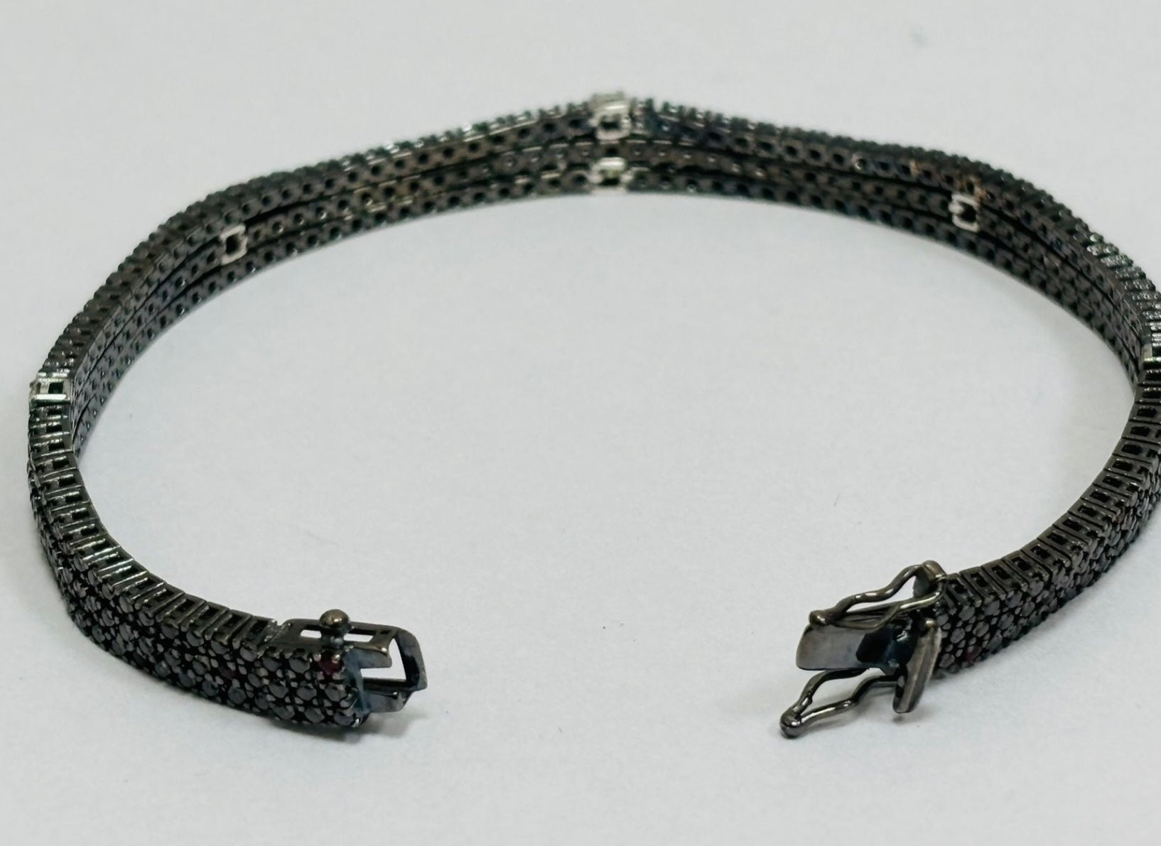 Bracciale tennis in oro bianco e diamanti naturali 9.60ct