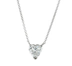 Collana punto luce in oro e diamante naturale cuore 0.44ct